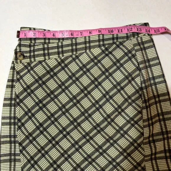 LINE & DOT Lisa Plaid Mini Wrap Skirt Women Size‎ Small - Picture 4 of 4